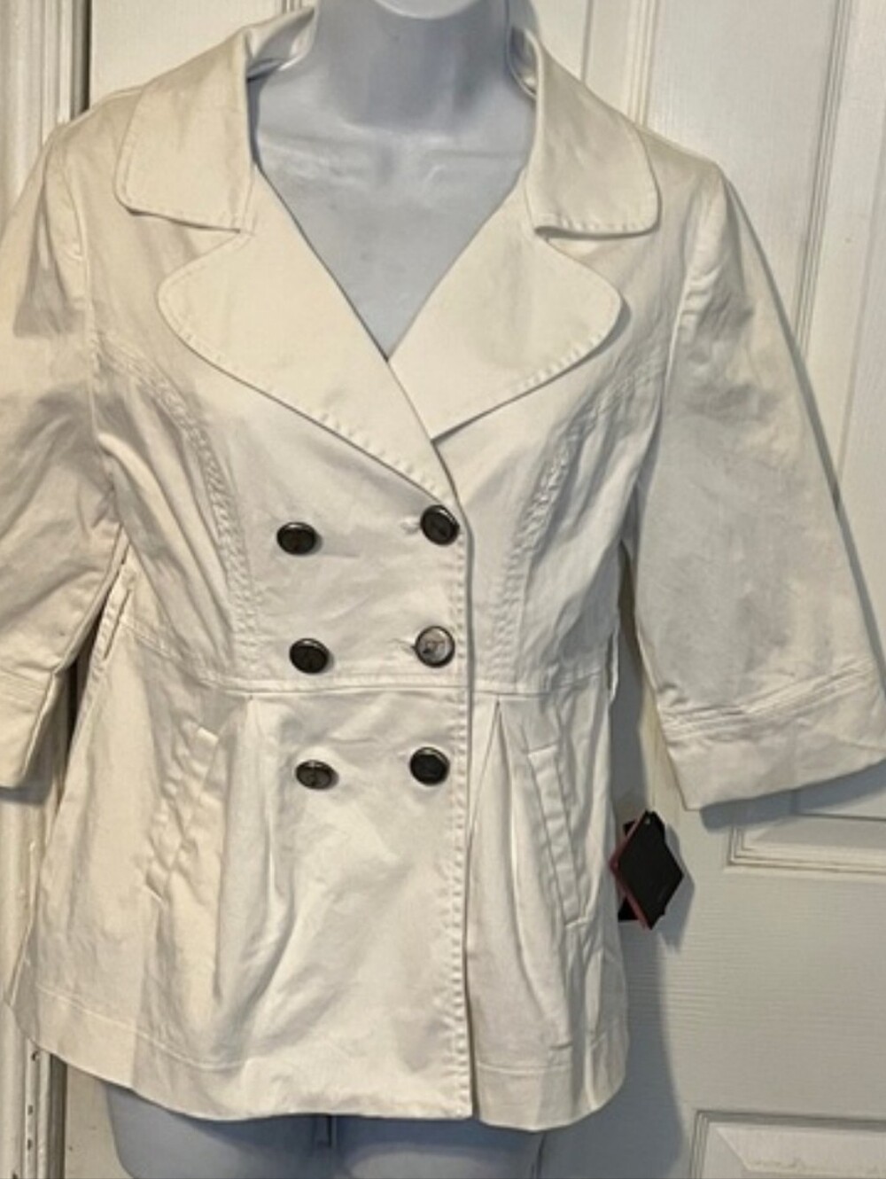 NWT Baby Phat Women's White Double-Breasted Jacket